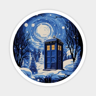 Tardis in the Snow Magnet